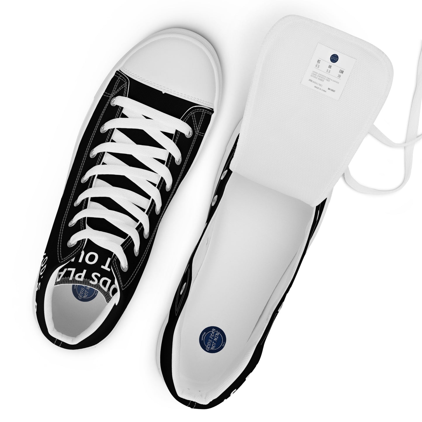 Men’s high top canvas shoes
