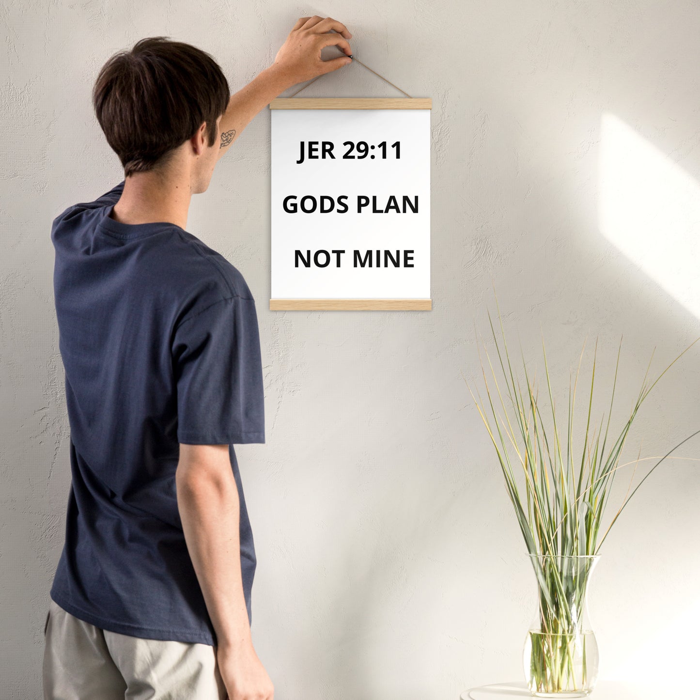 Poster with hangers