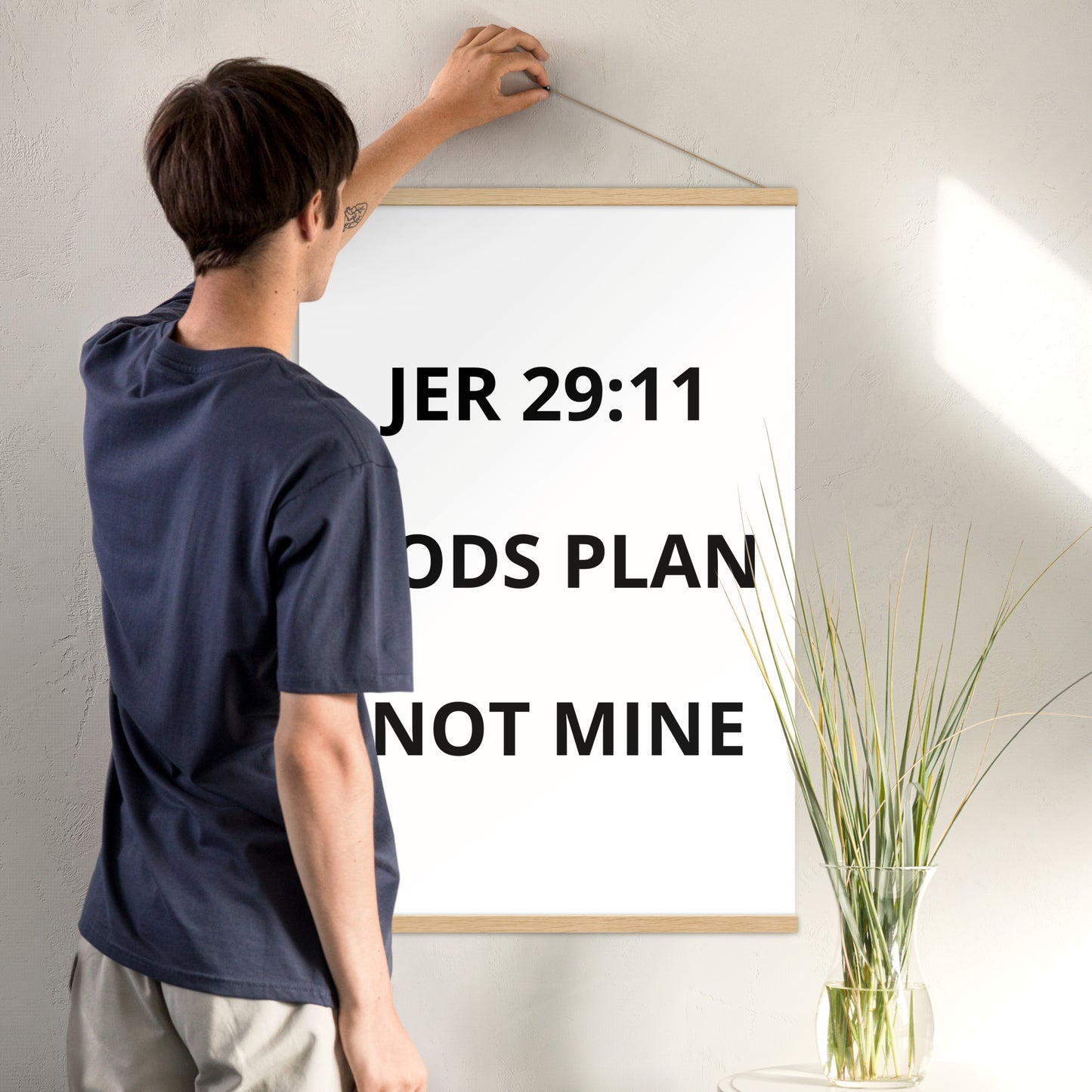 Poster with hangers