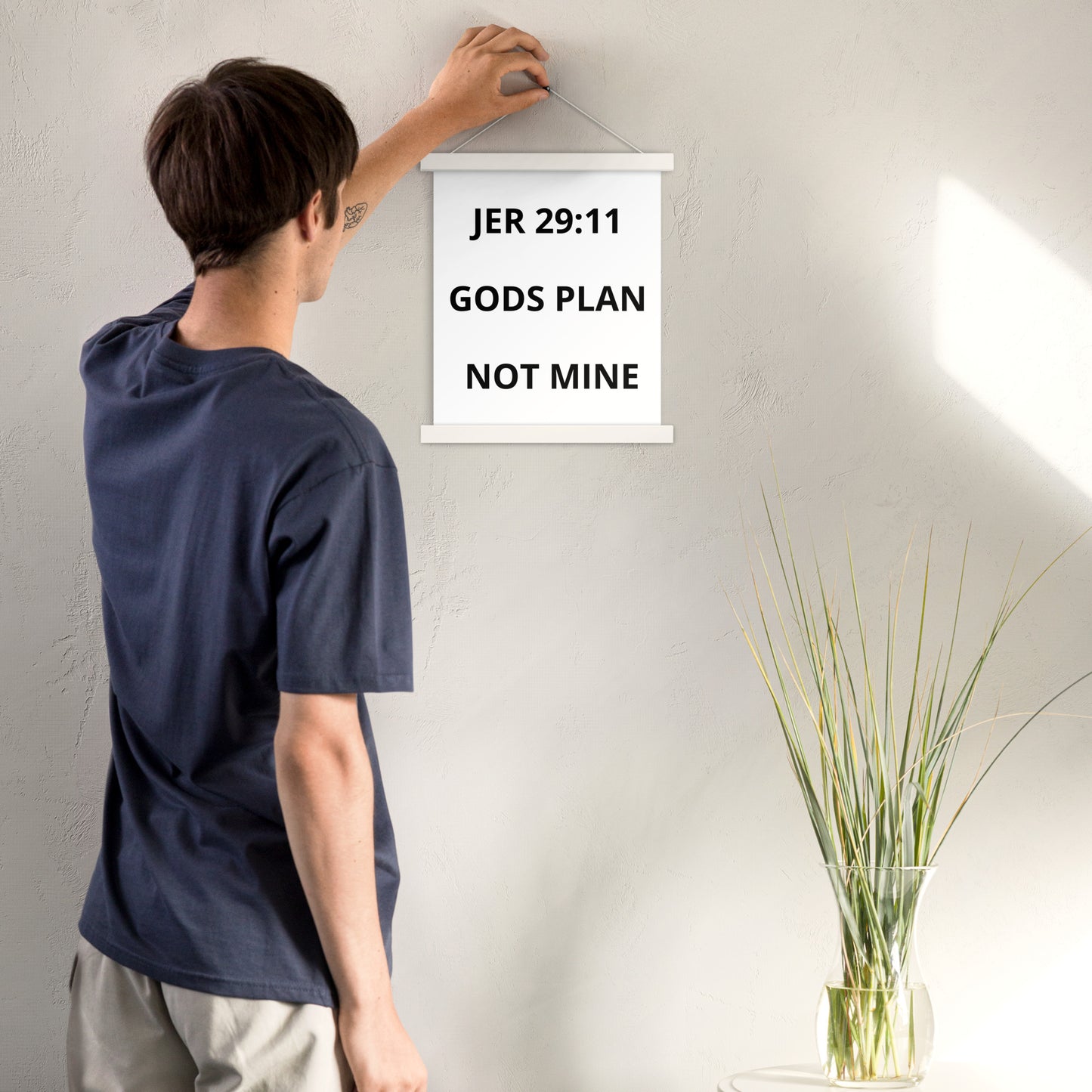 Poster with hangers