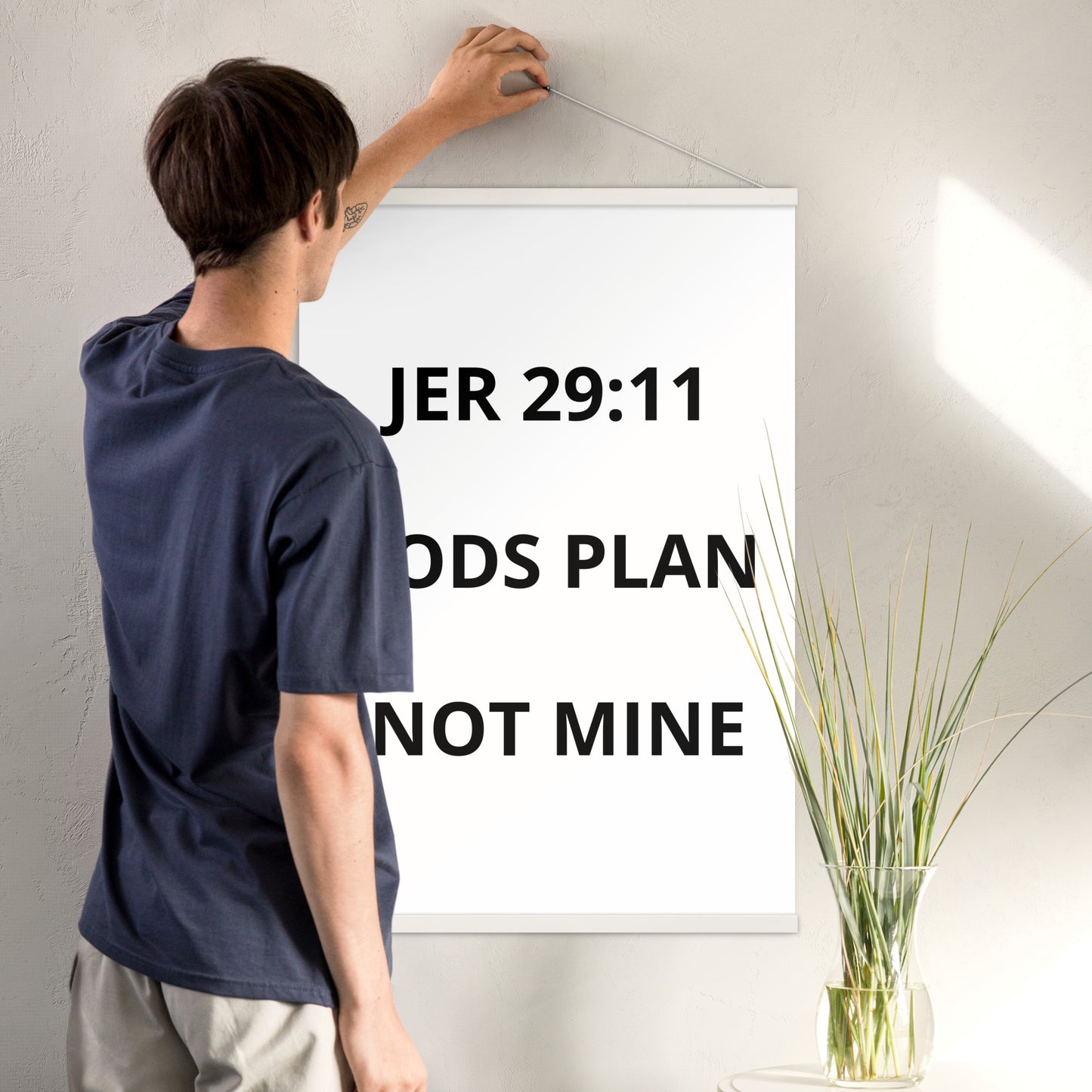 Poster with hangers