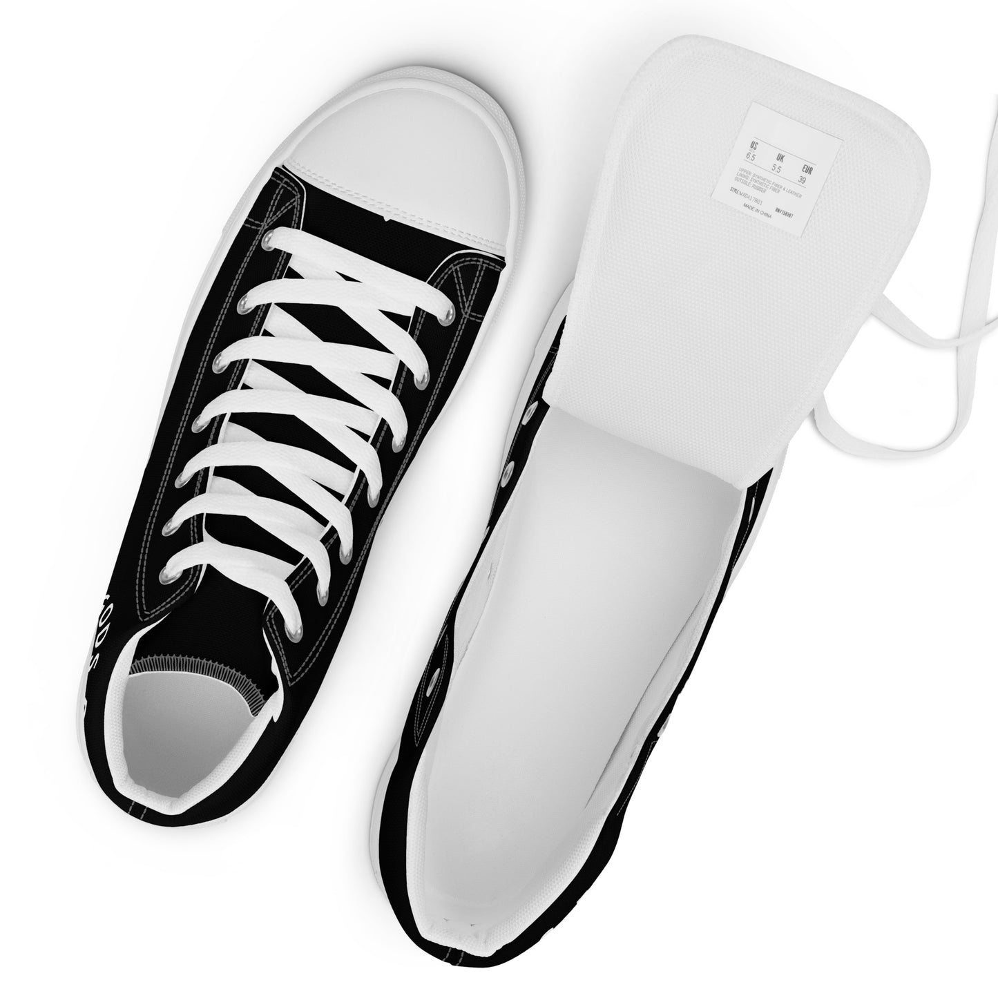 Men’s high top canvas shoes